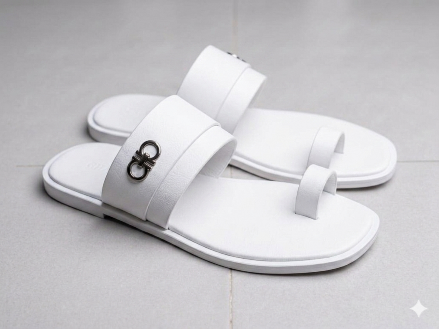 The Signature Toe-strap Leather Slide
