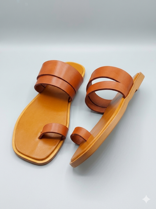 The Signature Toe-strap Leather Slide